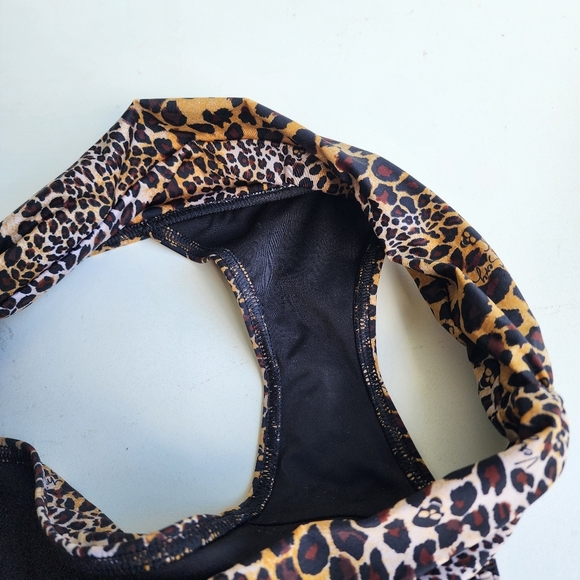 VICTORIA'S SECRET BIKINI BOTTOM ONLY SKULLS VERY SEXY ANIMAL PRINT Brown Sz S - Picture 7 of 9